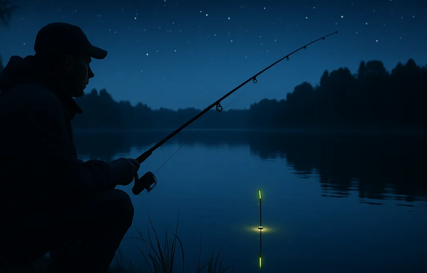 Нічна щукасудак на мілководді безпека, ліхтарі, колір приманок